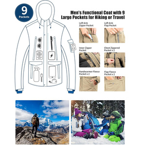 Chaqueta acolchada personalizada para hombre con paneles térmicos aislantes, tela resistente al viento y soporte completo de fábrica OEM/ODM - Product Image 6