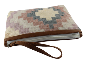 Petit sac à main artisanal professionnel de haute qualité, style vintage, fabriqué à partir de coton Dhurry/Kelim tissé à la main, fermeture à glissière - Product Image 5