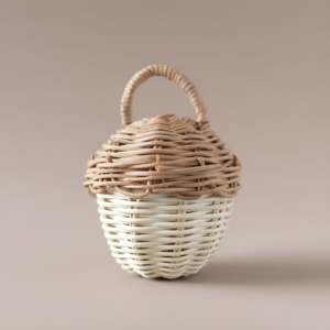 Preciosos mordedores de ratán para bebés, juego de sonajeros de ratán natural con forma de hongo y bellota, al precio más bajo. - Product Image 2