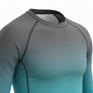 เสื้อแรชการ์ดแขนยาวแบบยูนิเซ็กซ์ แห้งเร็ว กระชับรูปทรง เหมาะสำหรับว่ายน้ำ เล่นเซิร์ฟ ออกกำลังกาย กีฬาทางน้ำ และฟิตเนส - Product Image 4