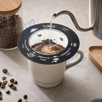 Sachets de café filtre UFO uniques en papier kraft noir non tissé, jetables, pour une portion individuelle, portables, pour préparation par infusion