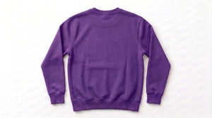 เสื้อสเวตเชิ้ตคอกลมสีม่วงสำหรับผู้ชาย ผ้าฝ้ายถัก 100% ทรงปกติ สวมใส่สบายๆ สำหรับฤดูใบไม้ร่วง - Product Image 2