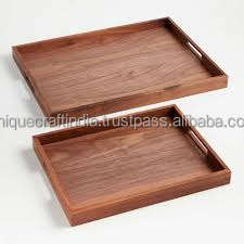 Bandeja de madera rústica con diseño floral vintage-Ideal para el hogar y la hospitalidad - Product Image 2