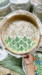 Bandeja de servicio de nácar MDF hecha a mano al mejor precio, nuevo diseño de Vietnam para vacaciones de Ramadán o uso durante todo el año - Product Image 3