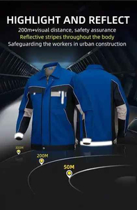 Traje de Seguridad Resistente al Fuego al por Mayor con Cinta Reflectante, Conjunto de Ropa de Trabajo Industrial, Uniforme de Seguridad de Alta Visibilidad Personalizado para Hombre - Product Image 3