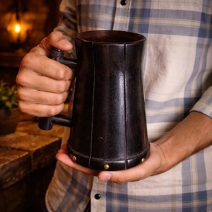 Eco-Friendly Polished Wooden Viking <b>Mug</b> with Hand Carved Engraving and Animal Design-Valentine's Day & Halloween Gift - Product Image 5