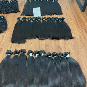 Extensiones de Cabello Humano 100% Puro Natural con Cutícula Alineada, Liso Natural, Doble Trama, 10A 12A 15A, Proveedores de Cabello Virgen de Vietnam al por Mayor - Product Image 5
