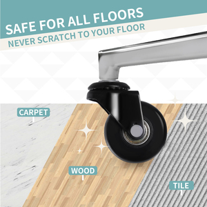 2 Inch Black PU for Rollerblade Wheel Caster Swivel Bearing M11x22 Friction Neck Stem for School Furniture-for Chairs <b>Sofas</b> - Product Image 6