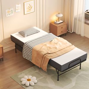 Letto Pieghevole per Ospiti da 75 Pollici con Materasso in Memory Foam da 5 Pollici, Telaio in Metallo Resistente, Salvaspazio con Ruote - Product Image 2