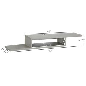 Centro di intrattenimento per Console mobile mobile da parete grige per Console da soggiorno categoria di prodotto - Product Image 3