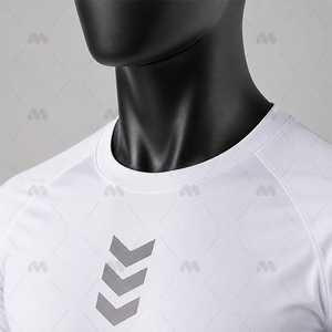 เสื้อยืดกีฬาวิ่งออกกำลังกายผู้ชาย ผ้าคอตตอน/สแปนเด็กซ์ 100% แห้งเร็ว ระบายอากาศดี เป็นมิตรกับสิ่งแวดล้อม แขนสั้น ผ้า 180 กรัม รับผลิตแบบ OEM - Product Image 2