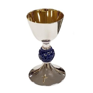 Stylish Chalice Brass Color Also Customized With Etching Design Chalice is handmade high-quality brass church supplies - Product Image 4