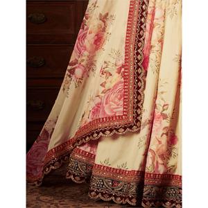 Charmant mariage en organza à imprimé floral beige-pêche Lehenga Choli - Product Image 1