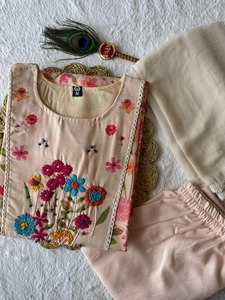 Ensemble Salwar Kameez Traditionnel Brodé pour Femme, Longueur Ras du Sol, en Soie Georgette Florale, Tenue Indienne et Pakistanaise avec Dupatta, Décontracté - Product Image 3