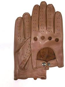 Guantes de Conducción de Cuero para Hombre con Pantalla Táctil, Dedos Completos, Piel de Cabra, Forro de Seda, la Mejor Calidad a Precios Razonables - Product Image 5