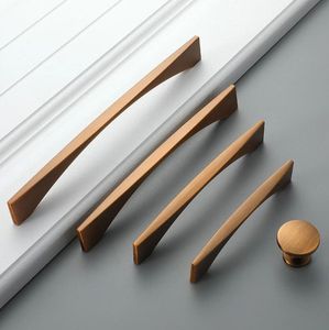 Poignée de meuble élégante au design classique, en laiton moderne, prix usine, pour armoire et tiroir de cuisine - Product Image 1