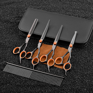 Ensemble de ciseaux courbés pour animaux de compagnie en acier inoxydable de 6,0 pouces, ciseaux professionnels pour toilettage des animaux, ciseaux courbés pour chiens et chats - Product Image 6