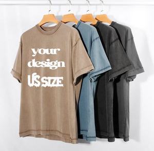 Camisetas Personalizadas con Logotipo Frontal DTG, Estilo Urbano para Hombre, Oversize, Desgastadas, Vintage, Lavadas al Ácido, 100% Algodón de Alta Calidad - Product Image 4
