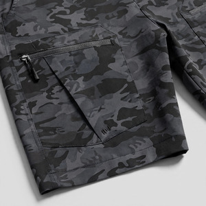 Pantalones Cortos Cargo de Lona para Hombre, Cintura Media, Cierre Elástico, Bolsillos de Secado Rápido, Estilo Casual, Largo Bermuda - Product Image 5