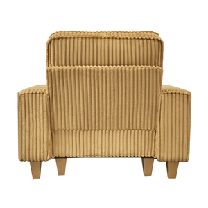 Fauteuil d'appoint confortable en velours côtelé à assise profonde avec porte-gobelet en acier inoxydable brossé pour salon - Product Image 6