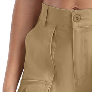 Pantalones Cortos Cargo Holgados de Algodón 100% Personalizados para Hombre con 6 Bolsillos, Pantalones Cortos de Trabajo de Lona Negros y Caqui para Hombre - Product Image 6