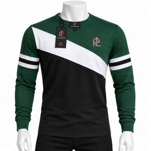เสื้อยืดแขนยาวผ้าฝ้าย 100% คุณภาพสูง 230gsm สำหรับผู้ชาย  เสื้อเปล่าสำหรับสกรีนโลโก้  ขายส่งเสื้อผ้าบุรุษ  รับผลิตตามแบบ - Product Image 1