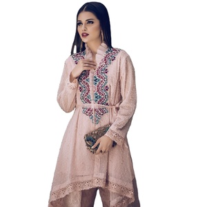 Kameez ชุดเดรสปาร์ตี้3ชิ้นสีชมพูอ่อนสำหรับเด็กผู้หญิงชุดเดรสสำหรับใส่ในฤดูหนาวของอินเดีย - Product Image 1