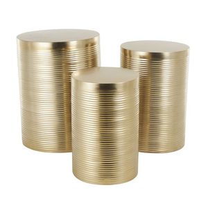 Mesa Auxiliar Metálica Curva con Acabado Dorado, Mueble Artístico Decorativo, Mesa Auxiliar Moderna, Decoración Elegante para el Hogar - Product Image 2