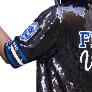 Zeta Phi Beta Finer Sequin Jersey Dress Chenille Embroidery Greek Sorority Apparel Women Premium Fashion - Product Image 6