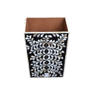 Handcrafted Mother of Pearl Planter <b>Pot</b> Tapered <b>Square</b> Decorative Flower <b>Pot</b> Coastal Style Indoor Outdoor Use from Vietnam - Product Image 3