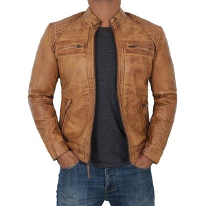 Nueva Chaqueta de Cuero Genuino de Invierno de Lujo Personalizada para Hombre y Mujer RELEVO INDUSTRY, Cuello Alto de Alta Calidad con Logotipo Frontal - Product Image 1
