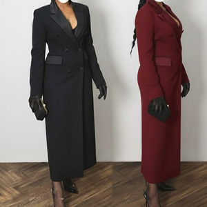 Blazer pour femmes, dernier design, couleur unie, manches longues, un seul bouton, blazers de bureau, costumes pour femmes, vestes pour femmes d'affaires - Product Image 3