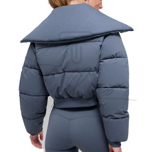 New Style Knitted Cropped Puffer Jackets Winter Women Short Plus Size Waterproof Windproof Breathable Coat - Product Image 5