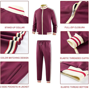 Manches et chevilles en tricot côtelé, fermeture éclair intégrale sur le devant, deux poches latérales zippées, survêtement de sport d'équipe - Product Image 4