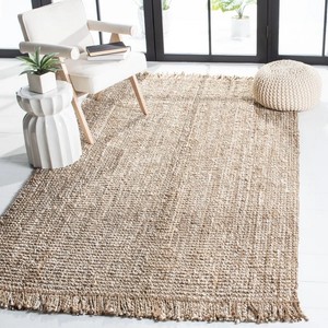 Tapis Bohème Rectangulaire en Jute Naturelle, Tissage Plat, Couleur Unie, Écologique, Décoration de Salon, Nettoyage Facile, Poil Fin - Product Image 5