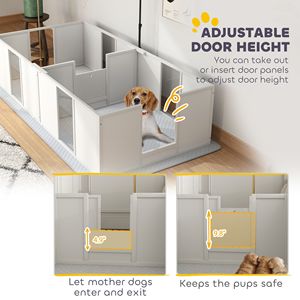Supporto per luce retrattile regolabile in altezza per porta, Tappetino impermeabile per pipì - Cuccia per cani di taglia media, Mobili per animali domestici - Product Image 4