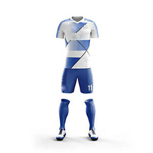 Custom 100% Polyester Cheap Football Jersey Training Soccer Uniform Set Crew Neck <b>Patchwork</b> Laser Printed Name & Logo for Unisex - Product Image 5