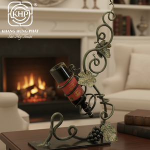 Wrought Iron <b>Wine</b> <b>Rack</b> Decor 100% Handcrafted Grapevine Design Single Bottle Holder Vintage Luxury Home Decor From KHP Vietnam - Product Image 2