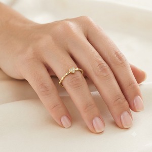 18K <b>Gold</b> Plated Round Brilliant Cut Engagement <b>Ring</b> Elegant Moissanite Proposal Wedding <b>Ring</b> - Product Image 5