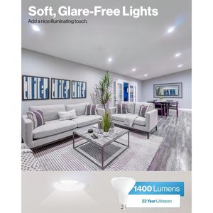 Confezione da 16 Lampadine LED BR40 3000K Bianco Caldo per Interni, 1400 LM 17W (Equivalente a 100W), Lampadine da Incasso 100% Dimmerabili - Product Image 3