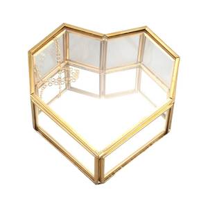 Blue Metal Jewelry <b>Box</b> with Black Frame Square Design for Necklace Ring Storage <b>Vanity</b> Desk Use - Product Image 4