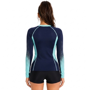 OEM Custom Logo <b>Swimming</b> Wear Lightweight <b>Women</b> Rash Guard Wholesale Best Supplier Quick Dry <b>Women</b> Rash Guard - Product Image 2