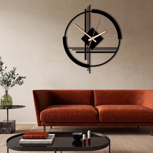 Modern Metal <b>Wall</b> <b>Clock</b> Geometric Circular Design Contemporary Abstract Timepiece Decorative Living Room Interior <b>Wall</b> <b>Decor</b> - Product Image 6