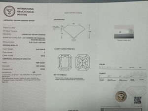 Diamants de laboratoire en gros, taille Radiant, 1-10 carats, certifiés IGI et GIA, clarté VVS, CVD, blancs, pour la joaillerie - Product Image 3