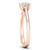 Nouvelle Arrivée REYES Bague de Fiançailles Solitaire en Argent Sterling 925 Dernier Cri Coupe Ronde 0,75 Carat Moissanite Bagues à Pierre Unique