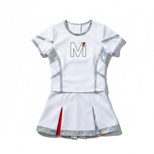 Uniforme de Porristas de Lujo con Pedrería, Manga Larga, Ropa de Alto Rendimiento para Equipos Profesionales de Competición, Venta al Por Mayor - Product Image 1