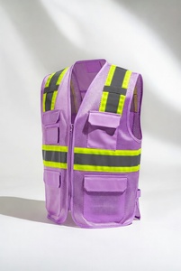 Chaleco de Seguridad Reflectante de Alta Visibilidad, Ropa de Trabajo de Malla, Chaleco de Advertencia con Logotipo Personalizado, Ropa de Trabajo para Tráfico y Construcción - Product Image 2
