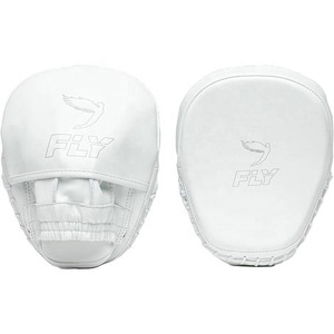 Último Modelo OEM Guante de Boxeo de Cuero Genuino de Vaca con Protección para Dedos MMA Muay Thai Kickboxing Blanco Fly Focus Mitt - Product Image 6