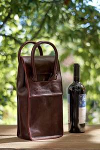 Porta Vino de Cuero Genuino con Logotipo Personalizado, Bolsa de Transporte para una Sola Botella, Suministro al por Mayor, Estuche de Lujo para Vino LEB-0055C - Product Image 2