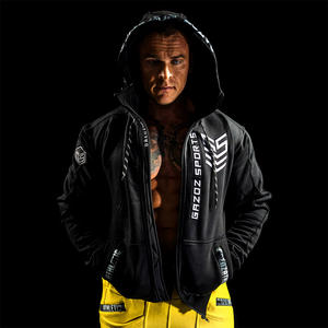 Sudadera con capucha para hombre, diseño a cuadros, material súper grueso, estilo urbano, estampado en serigrafía, color rojo desgastado. - Product Image 6